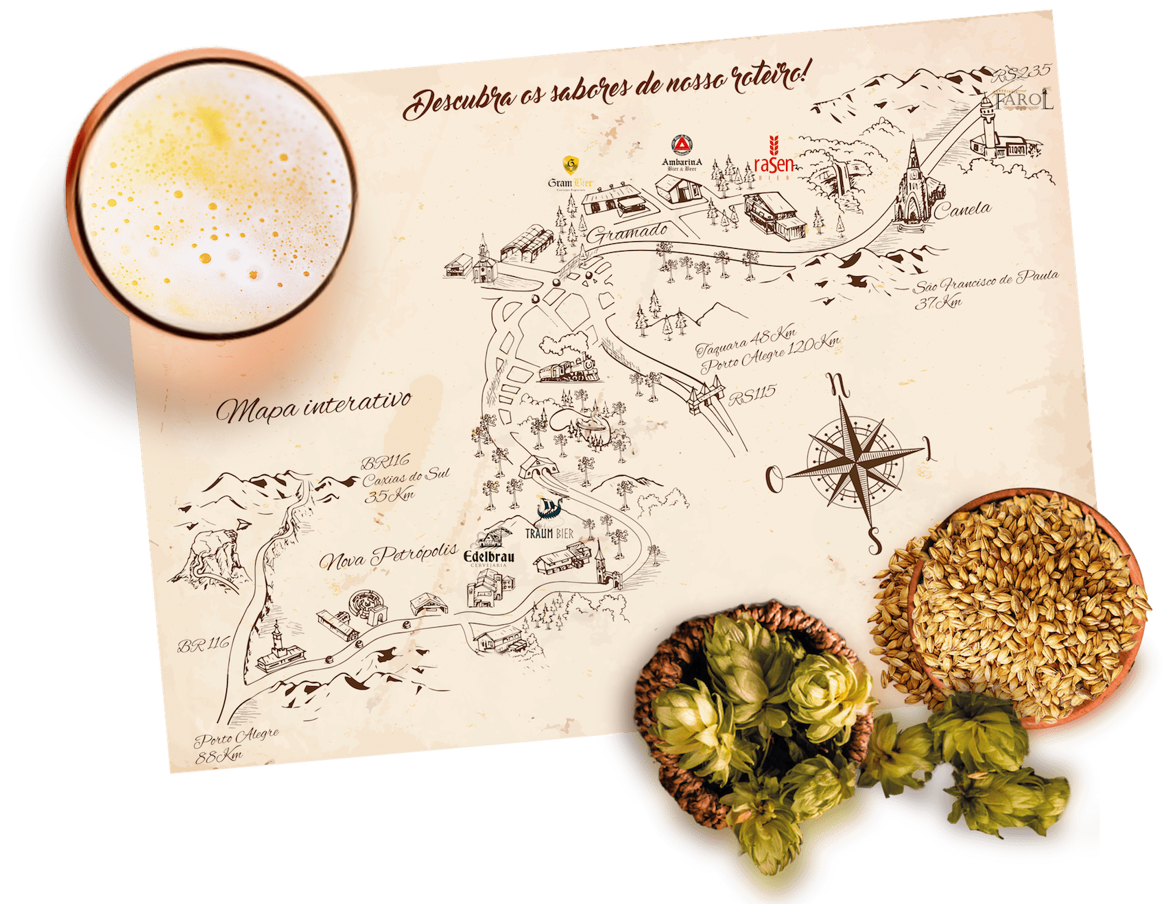 Mapa Rota Cervejeira