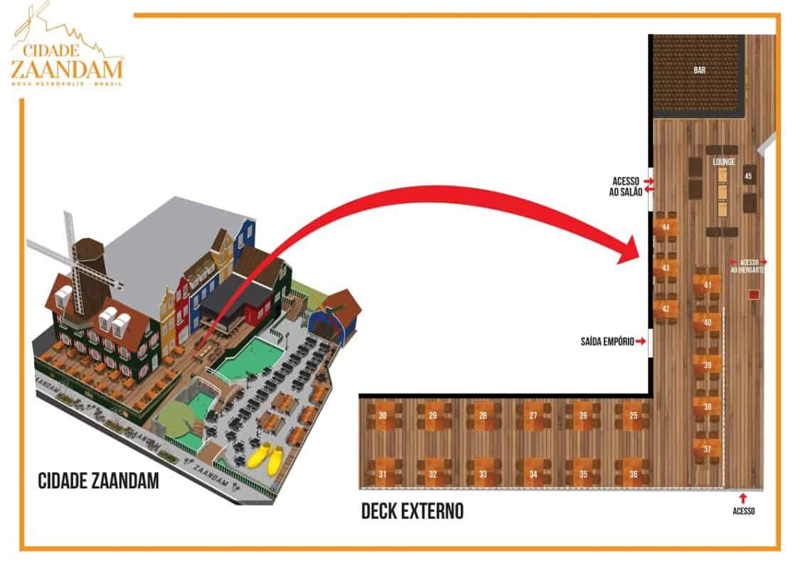 Mapa Cidade Zaandam - Deck Externo