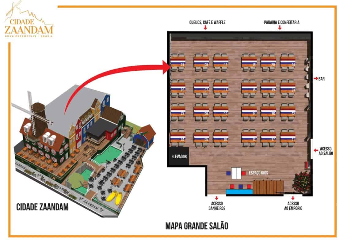 Mapa Cidade Zaandam - Grande Salão