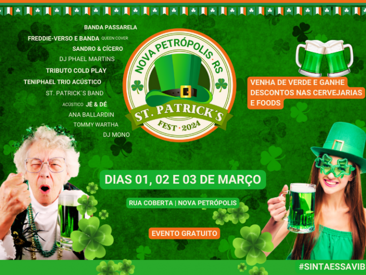 St. Patrick’s Fest – A festividade que estreia em Nova Petrópolis